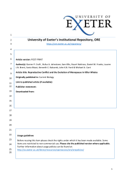 University of Exeter`s Institutional Repository, ORE https://ore.exeter