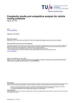 Complexity results and competitive analysis for vehicle
