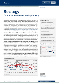 Strategy: Central banks consider leaving the party
