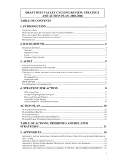 Dyfi Valley Cycling Review and Strategy for Action