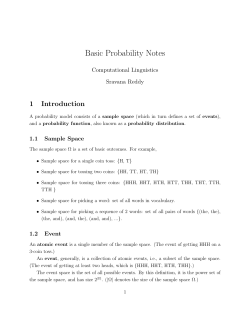 Basic Probability Notes