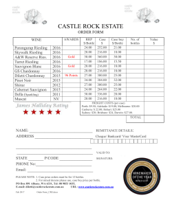Order form - Castle Rock Estate
