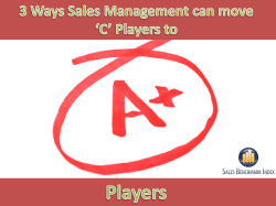 So, why should Sales Management even bother to work