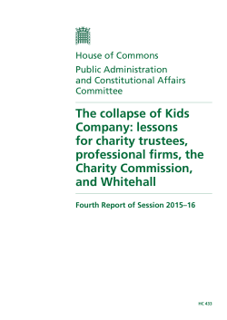 The collapse of Kids Company