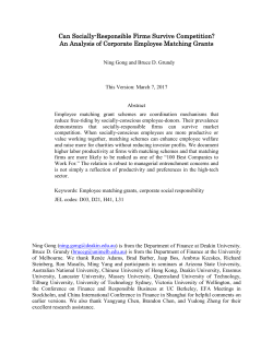 Can Socially-Responsible Firms Survive Competition? Analysis of