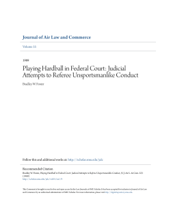Playing Hardball in Federal Court: Judicial Attempts