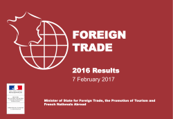 France`s Foreign Trade in 2016