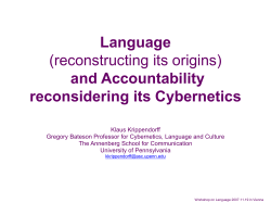 Language, Accountability and Second