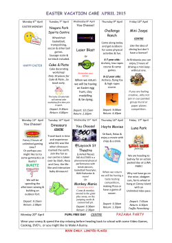 easter vacation care april 2015