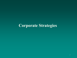 Strategic Management Corporate strategies