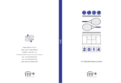 ITF SenIorS regulaTIonS