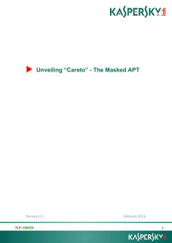 Unveiling “Careto” - The Masked APT
