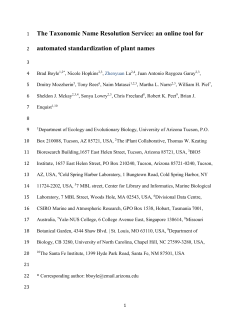 a general solution for the problem of tnrs: a taxonomic name