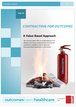 Contracting for Outcomes - Outcomes Based Healthcare