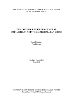 the conflict between general equilibrium and the marshallian cross