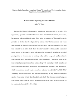 Kant on Duties Regarding Nonrational Nature