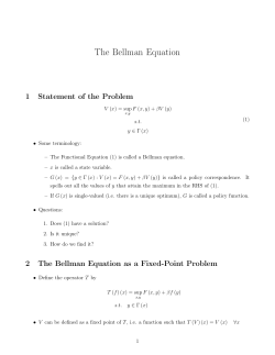 The Bellman Equation
