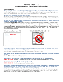 What do I do if - Arlington Soccer Association