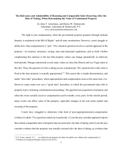The Relevance and Admissibility of Rezoning and Comparable