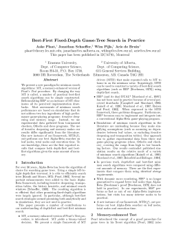 Best-First Fixed-Depth Game