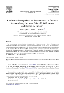 Realism and comprehension in economics: A