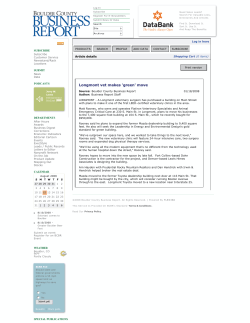 Longmont vet makes green move