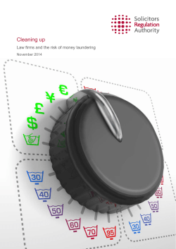 Law firms and the risk of money laundering