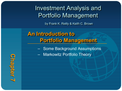 Lecture Presentation to accompany Investment Analysis