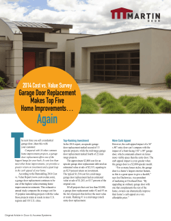 Garage Door Replacement Makes Top Five Home Improvements&hellip;