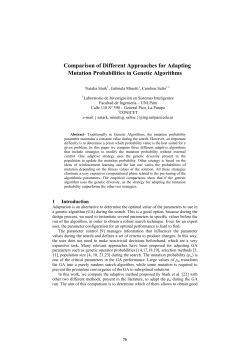 Comparison of Different Approaches for Adapting Mutation