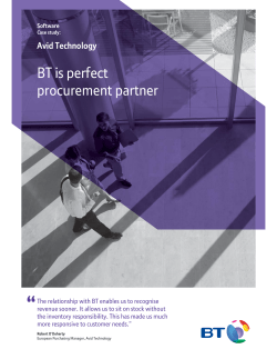 Avid Technology Case Study: BT is perfect procurement