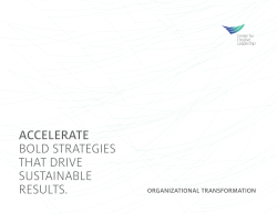 accelerate bold strategies that drive sustainable results.