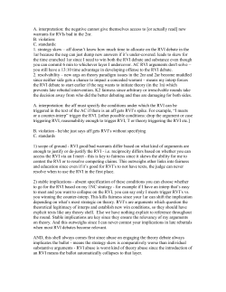 CD rvis theory