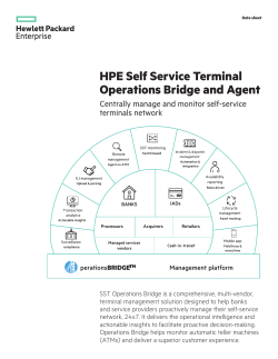 HPE SST Operations Bridge and Agent to centrally manage and