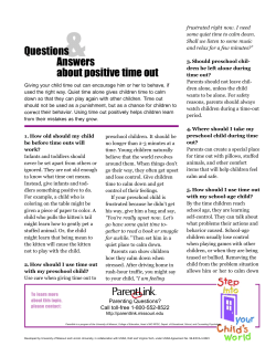 Positive Time Out - ParentLink