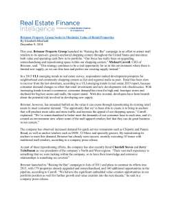 Brixmor Property Group Seeks to Maximize Value of Retail Properties
