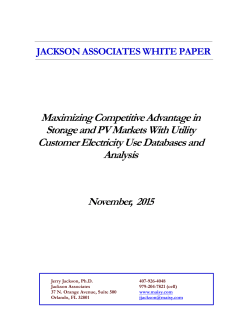 Maximizing Competitive Advantage in Storage and PV Markets