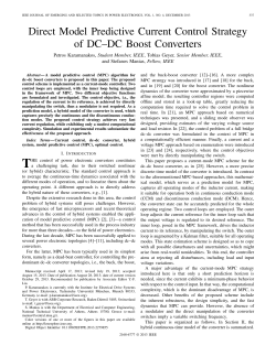 Direct Model Predictive Current Control Strategy of
