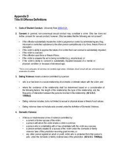 Appendix D Title IX Offense Definitions