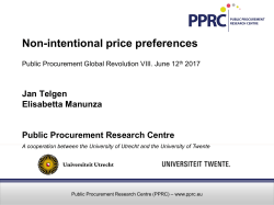 Non-intentional price preferences