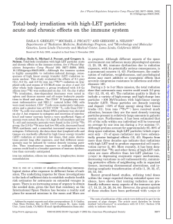 Total-body irradiation with high-LET particles: acute and chronic