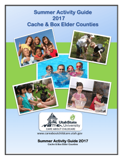 Summer Activity Guide - Care About Childcare @ USU