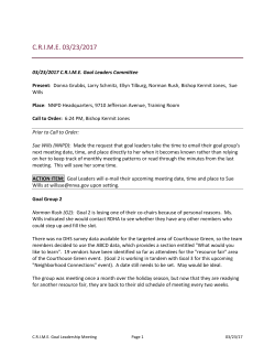 03/23/2017 C.R.I.M.E. Goal Team Leadership Report