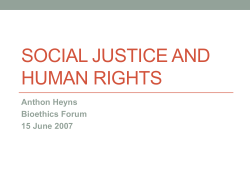 Social Justice and Human Rights