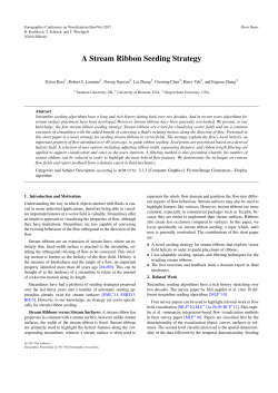 A Stream Ribbon Seeding Strategy
