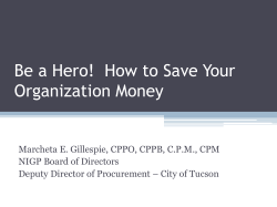 Saving Your Organization Money