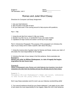 Romeo and Juliet