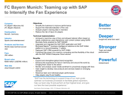 Headline Runs Here and Here and Here with SAP® Solution