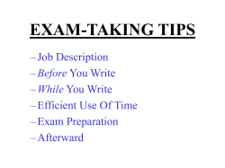 exam-taking tips