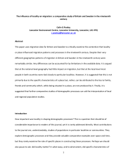 The influence of locality on migration